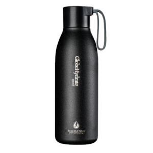 AQUAGENIUS GlobeHydrate 500 ml — gourde compacte autonettoyante UV-C pour voyage et outdoor, isolation thermique 24 h froid / 12 h chaud (vue produit)